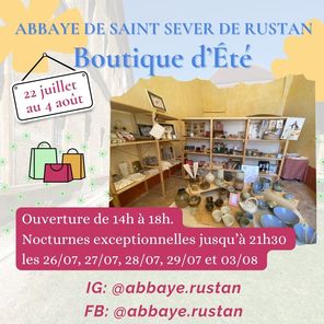 Boutique éphémère - Abbaye de Saint Sever