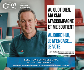 Elections CMA - du 1er au 14 Octobre 2021