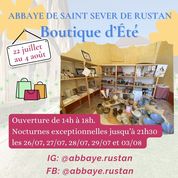 Boutique éphémère à l'Abbaye de Saint Sever de Rustan